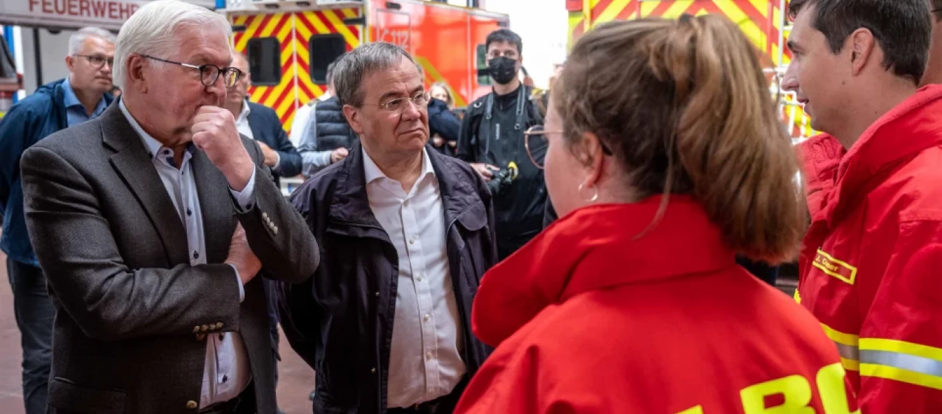 Γερμανία: Στάινμαγερ και Λάσετ συναντήθηκαν με διασώστες και πληγέντες